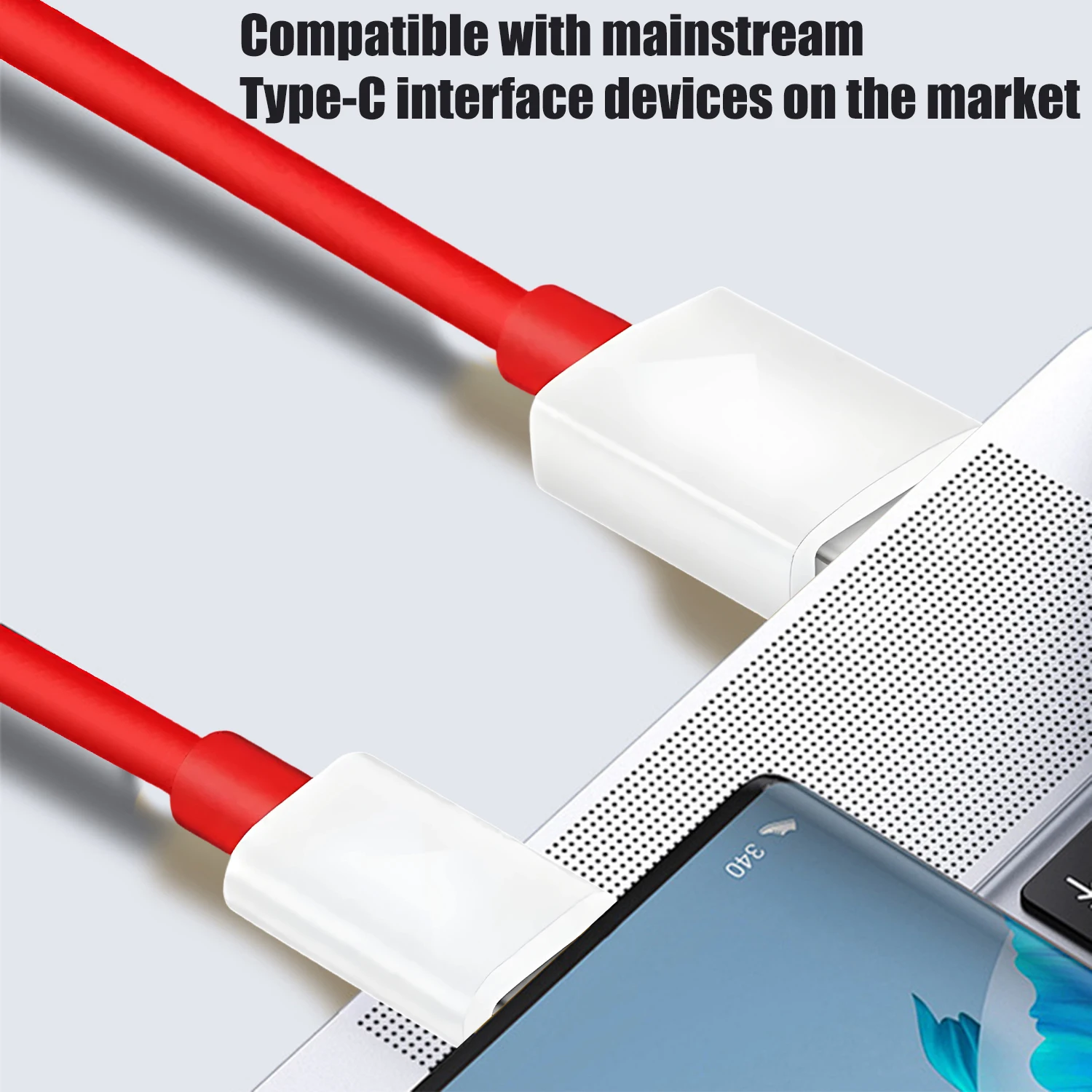 Cable de carga rápida USB A a tipo C de 100W, Cable de transferencia de datos para OnePlus 10R/11R/12R, Cable de carga rápida USB-C universal - imagen 2