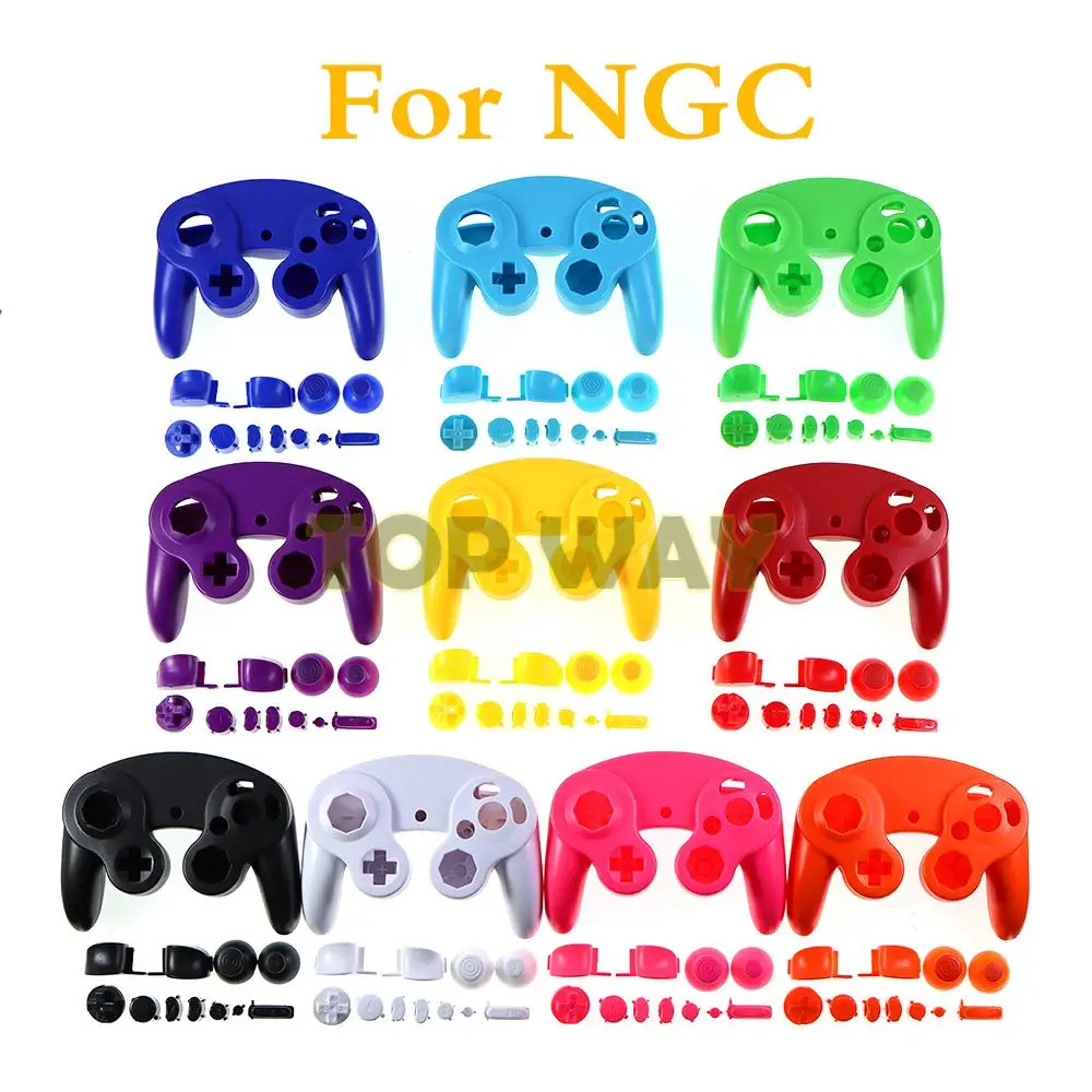 1 Juego de accesorios protectores para Nintendo NGC Gamecube, cubierta de carcasa transparente, carcasa de botón con mango - imagen 3