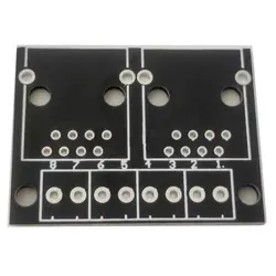 Placa adaptadora hembra doble RJ45, la placa adaptadora de red RJ45, gira el terminal de 3,5 pasos al adaptador de red 8P