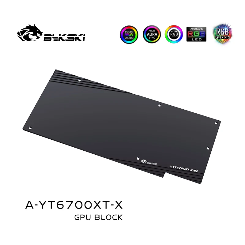 Bykski GPU bloque de agua para uso en tarjeta gráfica Yeston RX6700XT refrigerado/cubertura completa con refrigeración de radiador de plano posterior, A-YT6700XT-X - imagen 5