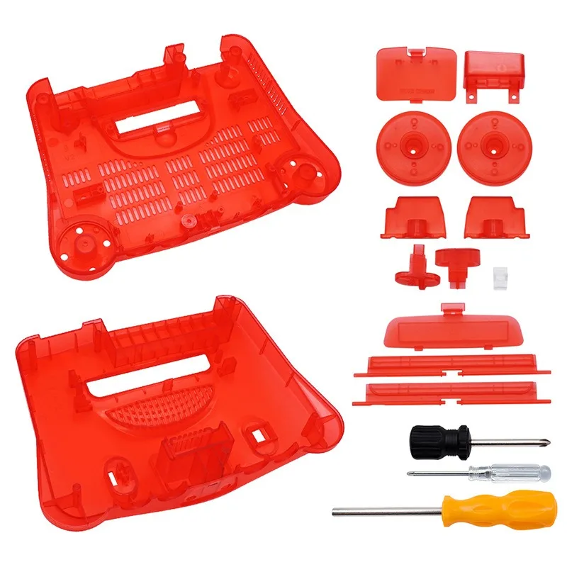 Carcasa de repuesto para consola de videojuegos N64, carcasa translúcida, cubierta protectora, accesorios para juegos - imagen 2