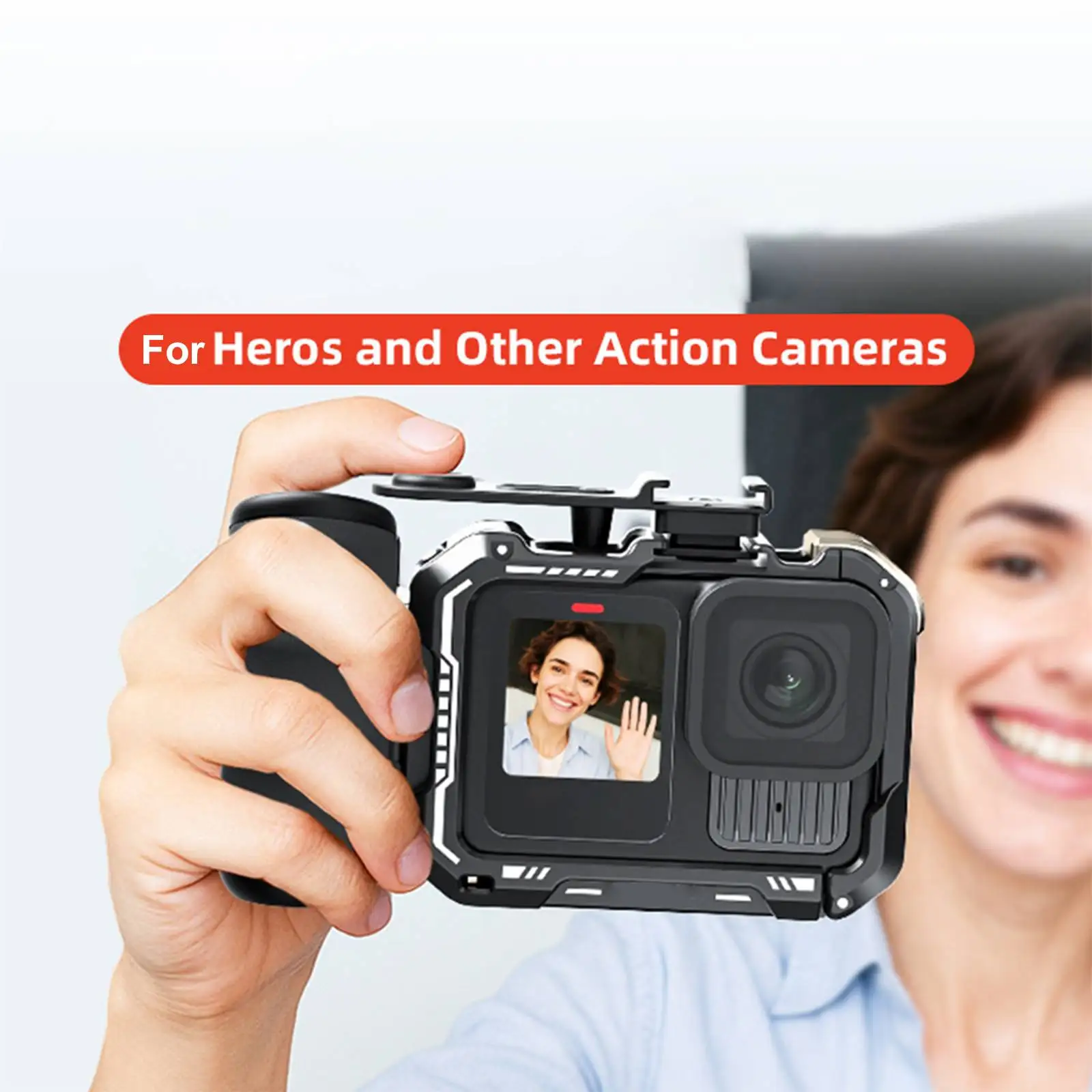 Kit de agarre para cámara Insta360 Ace Pro 2, con botón de obturador, soporte de extensión de cámara para DJI Action 5 Pro y GoPro Hero 13 - imagen 2