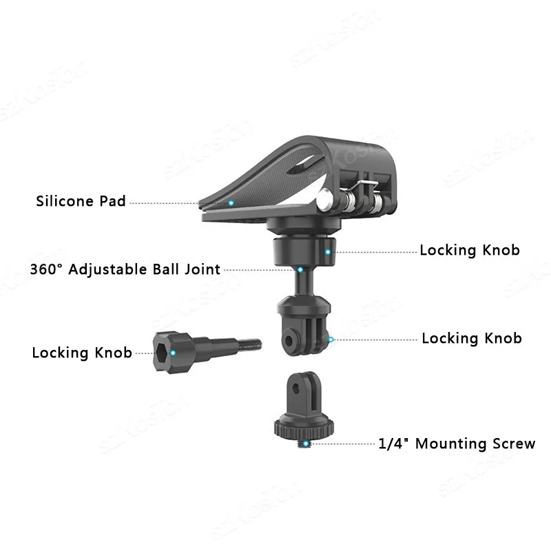 Soporte para parasol de coche, Clip rápido, soporte Universal para GoPro Hero 13 12 11 10 9 8 DJI Osmo Action 6 5 Pro Insta 360 X5 X4 - imagen 4