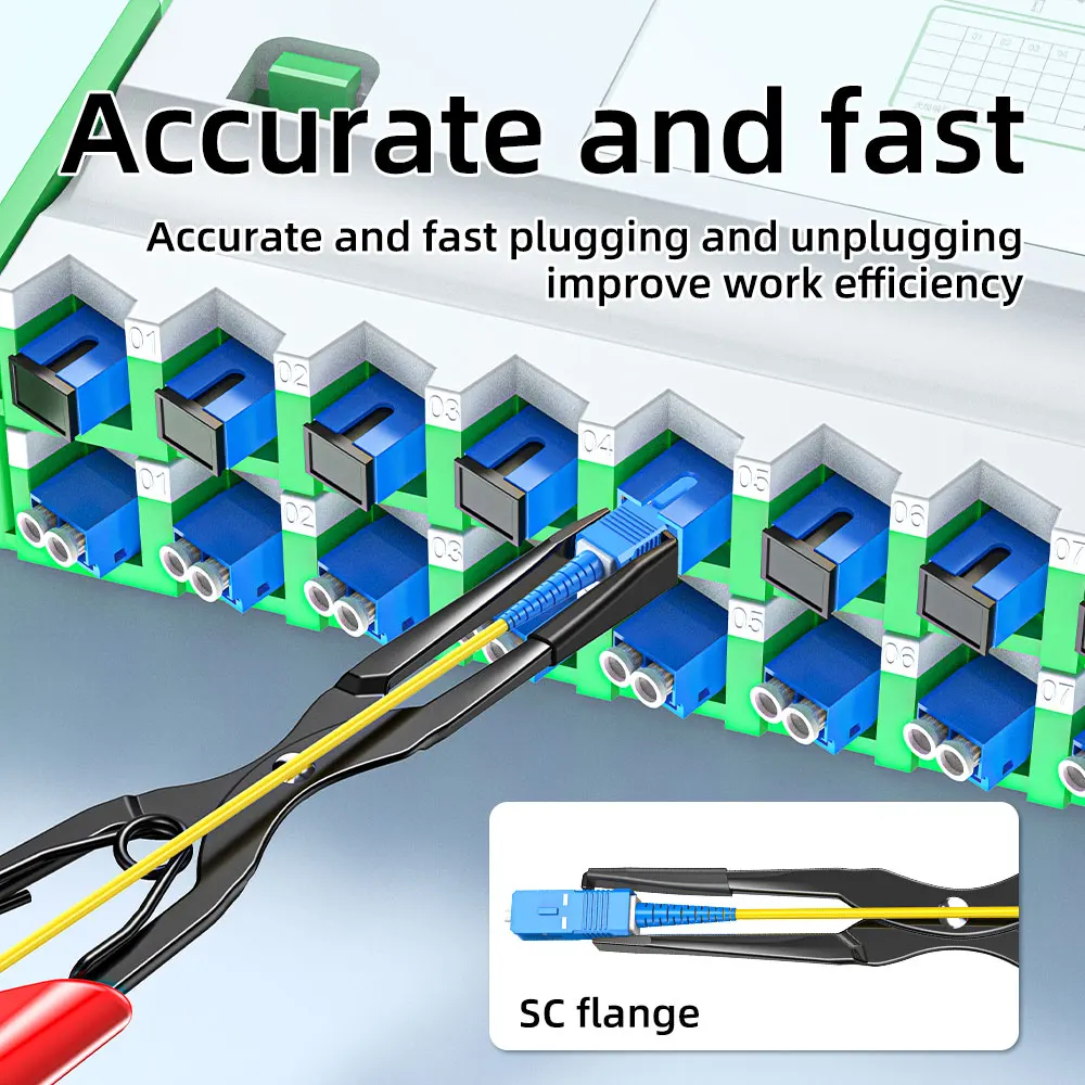 SAIVXIAN SC/LC conector de fibra óptica abrazadera de enchufe herramienta de tracción alicates de línea de clip de brida de mano herramientas de fibra óptica precisas y rápidas - imagen 5