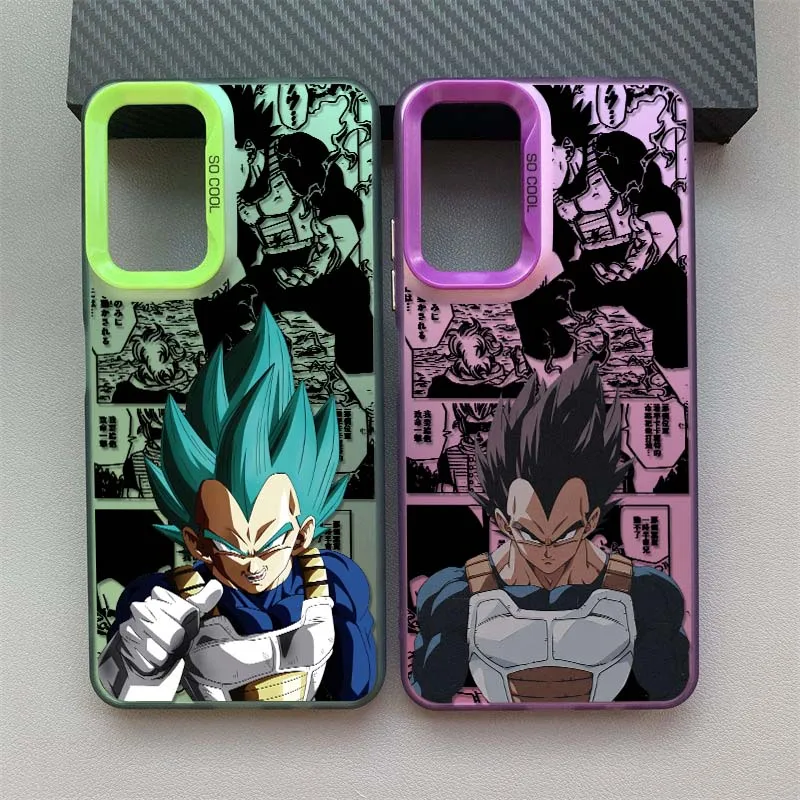 D-Dragon Ball Anime Vegeta para Redmi Note 14 13 12 11 10 9 8 Pro Plus funda de teléfono plateada colorida - imagen 2