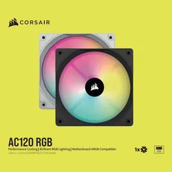 Corsair AC120 ARGB – Ventilador 120mm LED RGB Negro/Blanco