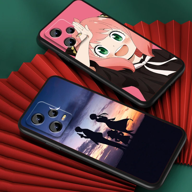 SPY X FAMILY Movie Anime Cool para Xiaomi Redmi Note 13 12R 12 12S Turbo 11 11T 11S 10 10S Pro Plus 5G, Funda negra para teléfono - imagen 2