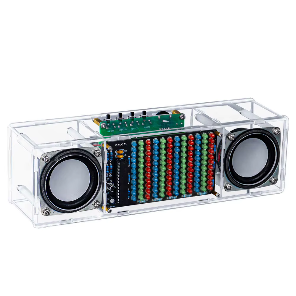 Kit de Altavoz Bluetooth, amplificador de espectro de música LED electrónico, MH-M18, doble canal, práctica de soldadura, 3W, DC5V 8002