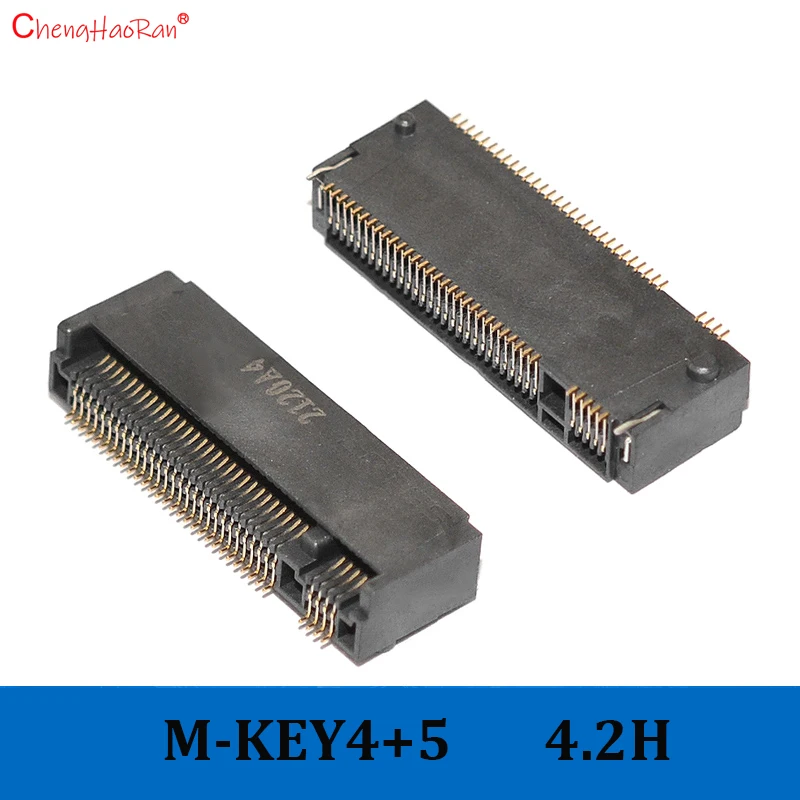2 uds conector M.2 67P A B E M llave NGFF interfaz enchufe SSD H = 2,3 3,2 4,2 4,8 5,5 6,7 8,5 M.2 ranura SSD NGFF enchufe nuevo - imagen 5