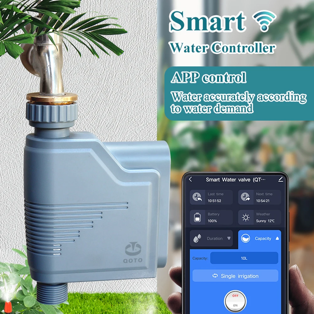 Temporizador de riego inteligente Tuya Zigbee, sistema de riego por goteo con aspersor inteligente, grabadora de flujo de agua integrada, controlador de agua - imagen 3