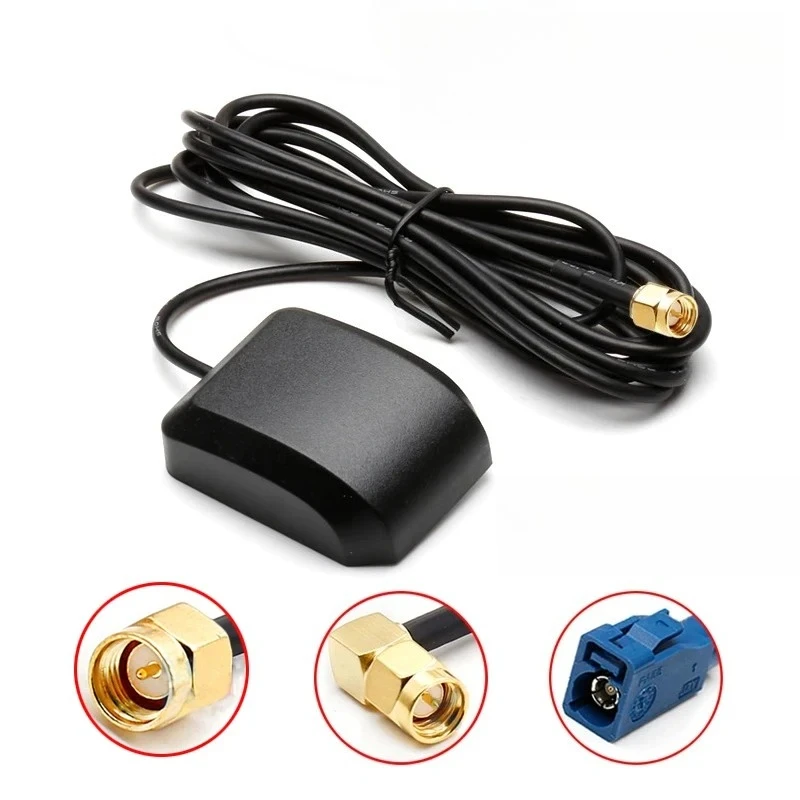 Antena de navegación GPS para coche para exteriores, amplificador de alta ganancia de 28dbi, amplificador de señal de posicionamiento por satélite de alta precisión, FAKRA SMA, 2m