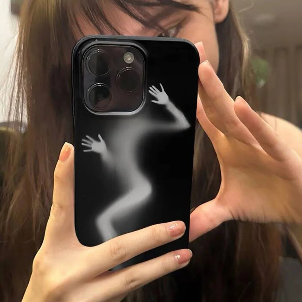 Funny Girl Art Personality Phone Case for iPhone 16 15 14 13 12 11 Pro Max XS XR XSMax 6 7 8 Plus Fashion Cute Glossy PC Cover - imagen 2