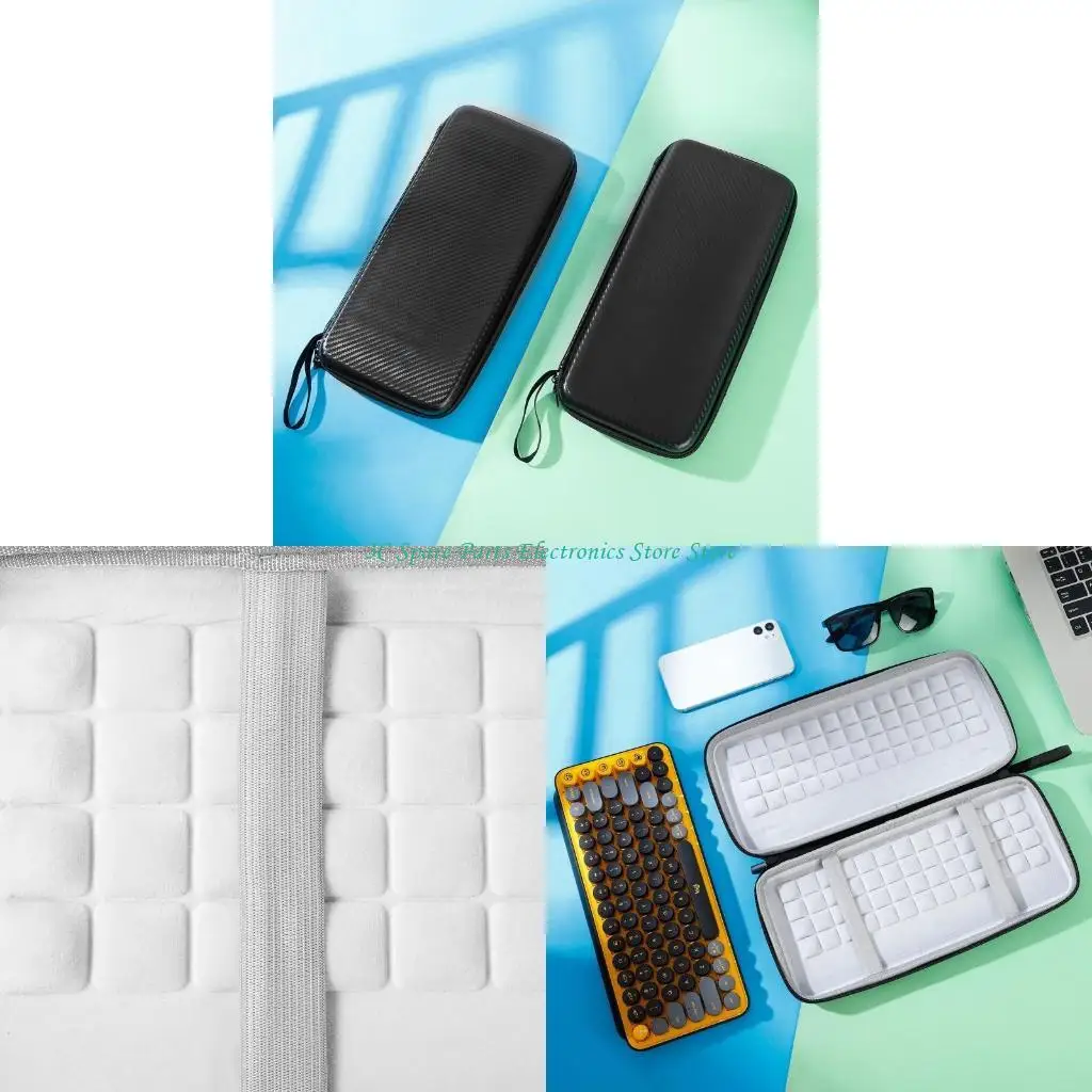 Bolsa organizadora SZ para teclas teclado inalámbrico, almacenamiento portátil EVA para estuche, resistencia a Simple
