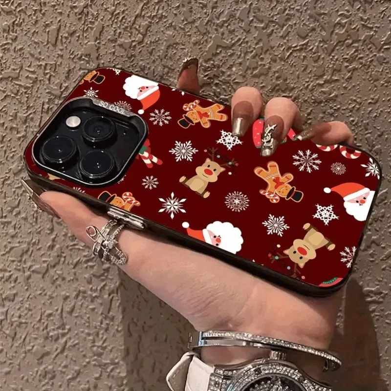 Funda de teléfono navideña con copos de nieve y pan de jengibre para Xiaomi Redmi Note 14 13 12 11 Pro Plus 5G 12S 11S 10S Redmi 13C 14C 12 funda suave - imagen 2