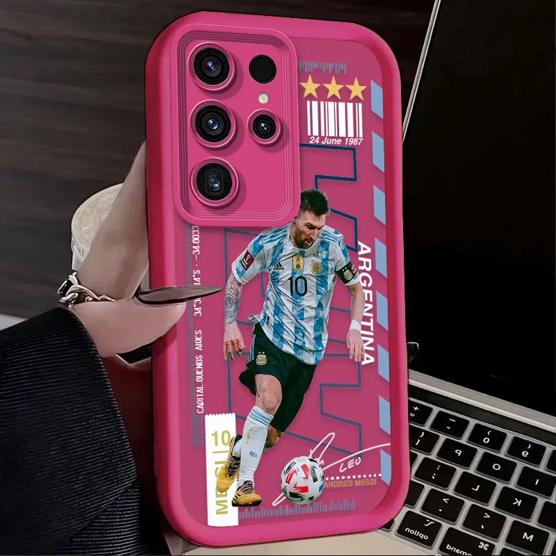 Guapo funda de jugador de fútbol para Samsung Galaxy S24 S23 S25 Ultra S22 S21 Plus FE A56 A36 A26 A16 A06 A15 A25 A35 A55 5G - imagen 4