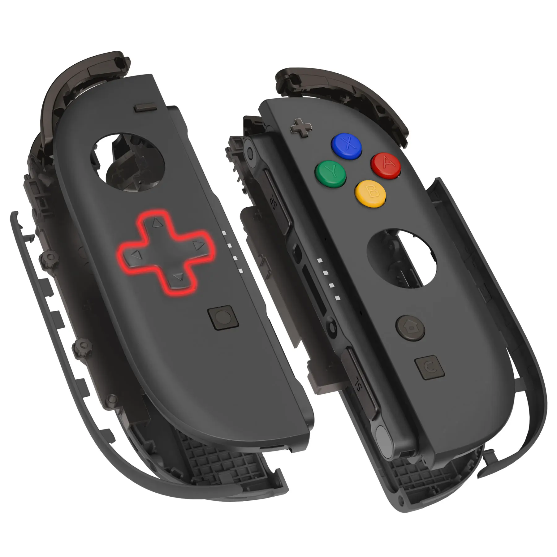 Botones de carcasa de repuesto DIY eXtremeRate (D-Pad Ver) para Joycon 2, tiras decorativas y soporte medio para Nintendo Switch 2 - imagen 4