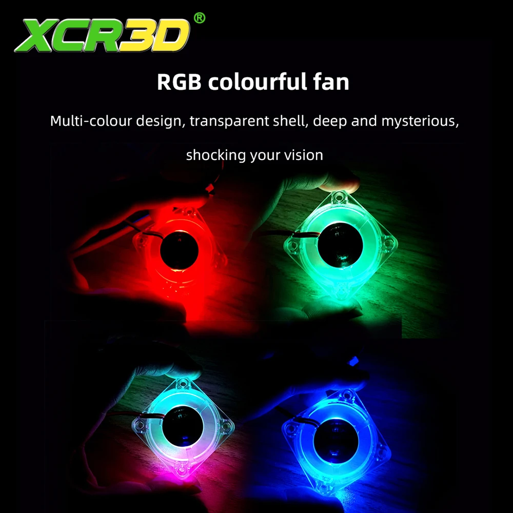 2510 3010 4010 ventilador de impresora 3D DC 12V 24V Mini ventilador de refrigeración sin escobillas ventilador de rodamiento hidráulico RGB LED para accesorios de impresora 3D