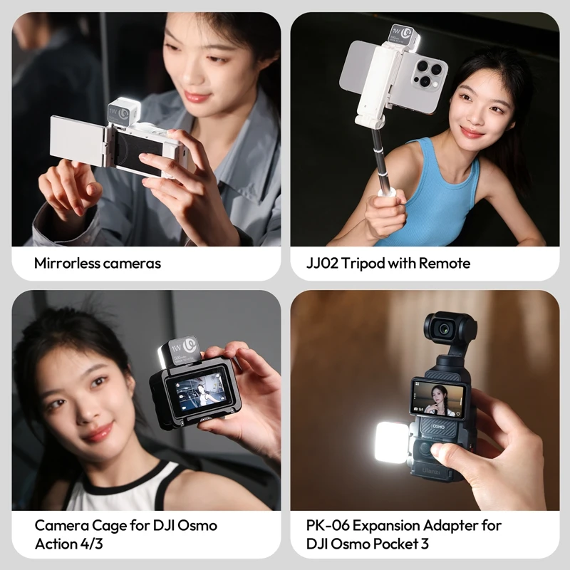 Ulanzi DG01 Cube Light Mini fotografía luz para cámaras de acción trípodes Selfie transmisión en vivo Vlog productos disparos videollamada - imagen 5