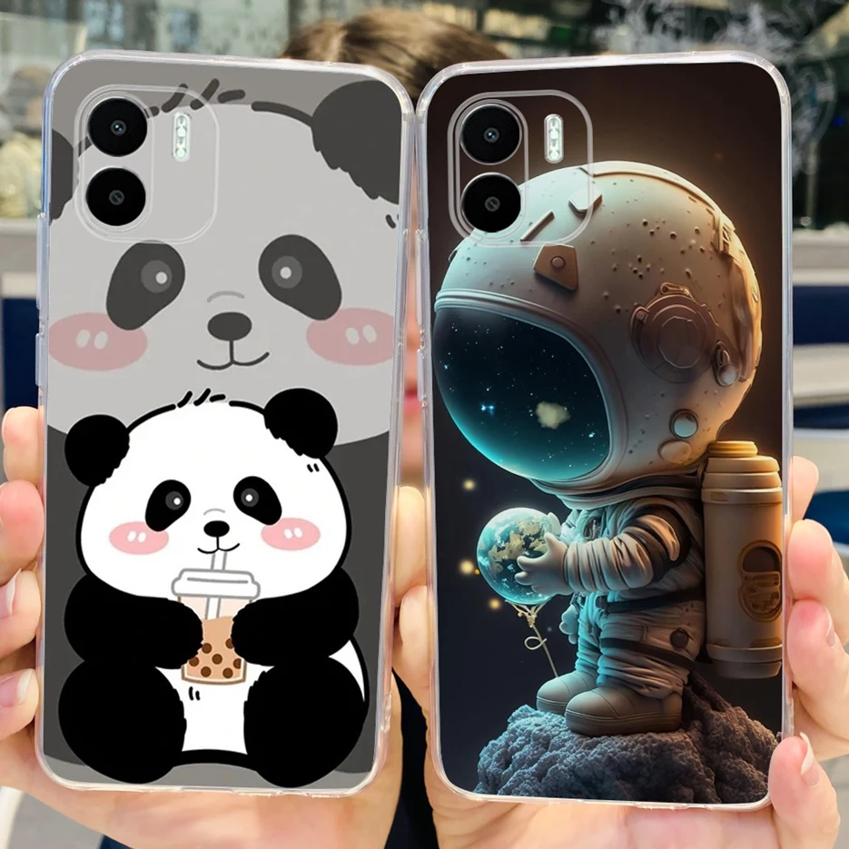 Para Xiaomi Redmi A2 funda Redmi A2 + funda pintada de lujo funda de teléfono de TPU suave de silicona transparente para Xiaomi Redmi A2 Plus bolsas RedmiA2 - imagen 2