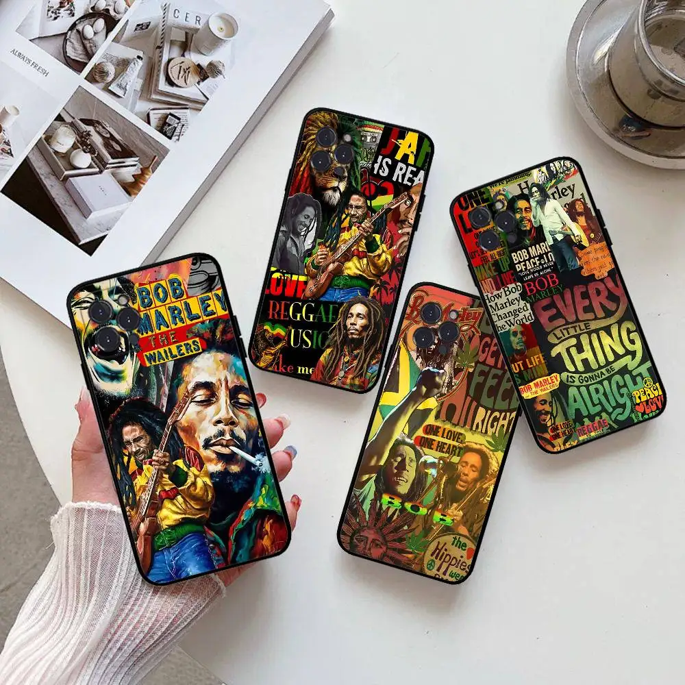 Funda de teléfono Reggae Bob Singer m-marleyes para IPhone 17 16 15 14 11 12 13 Mini Pro XS Max Plus Funda
