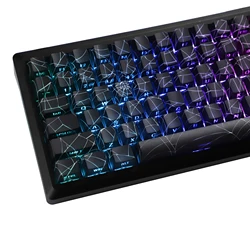 YMDK Teclado mecánico MX teclas PBT sublimación lateral iluminación