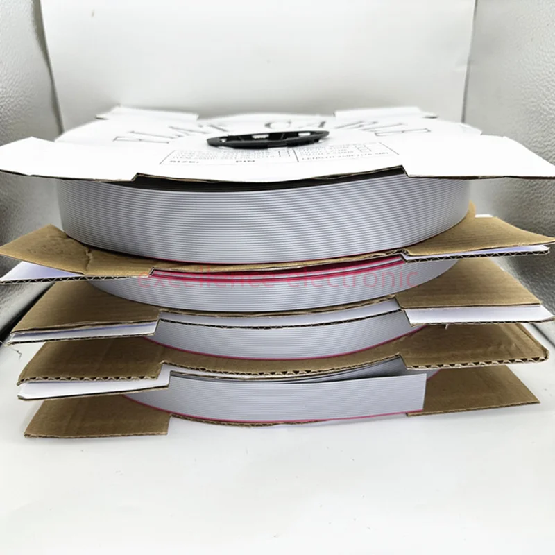 Cable de cinta plana de tono gris, 1/2/5/10 metros, 6P/8/10/14/16/20/26/30/34/40/50/60 Pines, 1,27mm, 28 AWG cable para conector FC IDC de 2,54mm - imagen 3