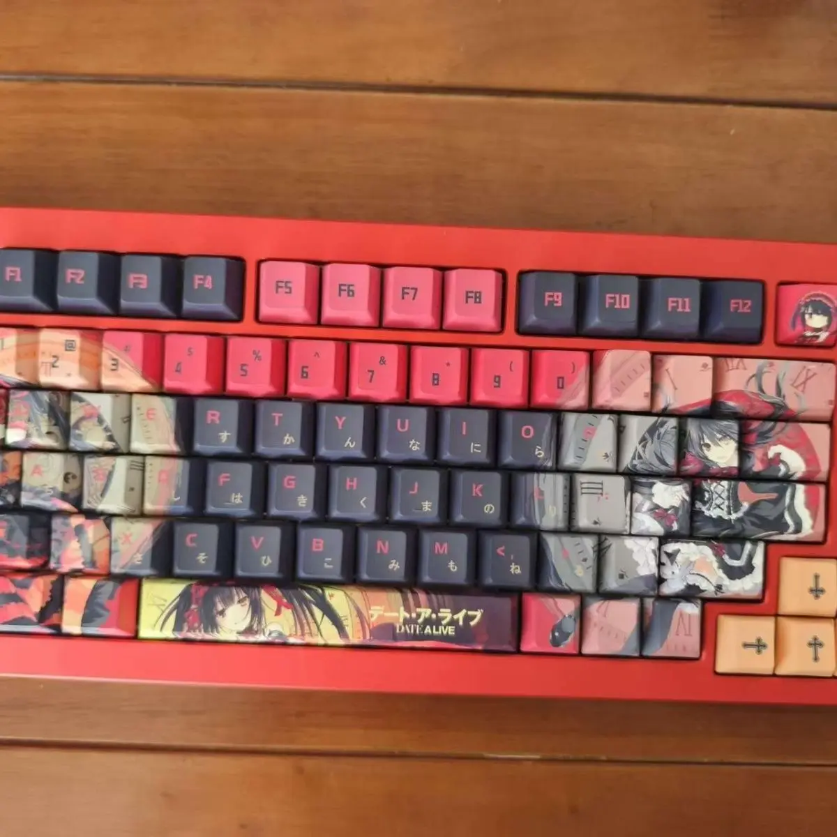 130 teclas Tokisaki Kurumi Anime Keycaps DATE A LIVE PBT Keycap Chreey Keycap translúcido Key Cap tinte-sub Teclado mecánico - imagen 3
