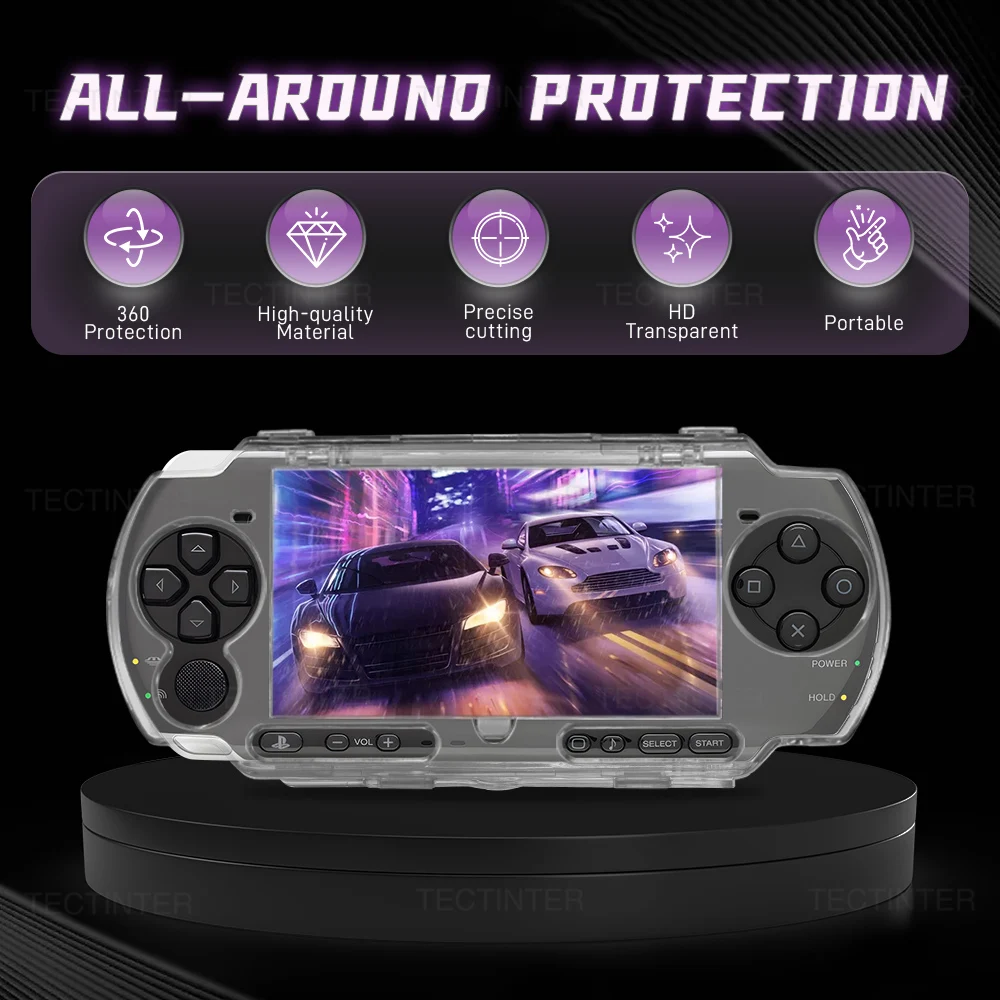 Estuche rígido transparente para PC para PSP Series y PSV 1000, funda protectora para consola portátil, accesorios para Sony PSP 2000 - imagen 3