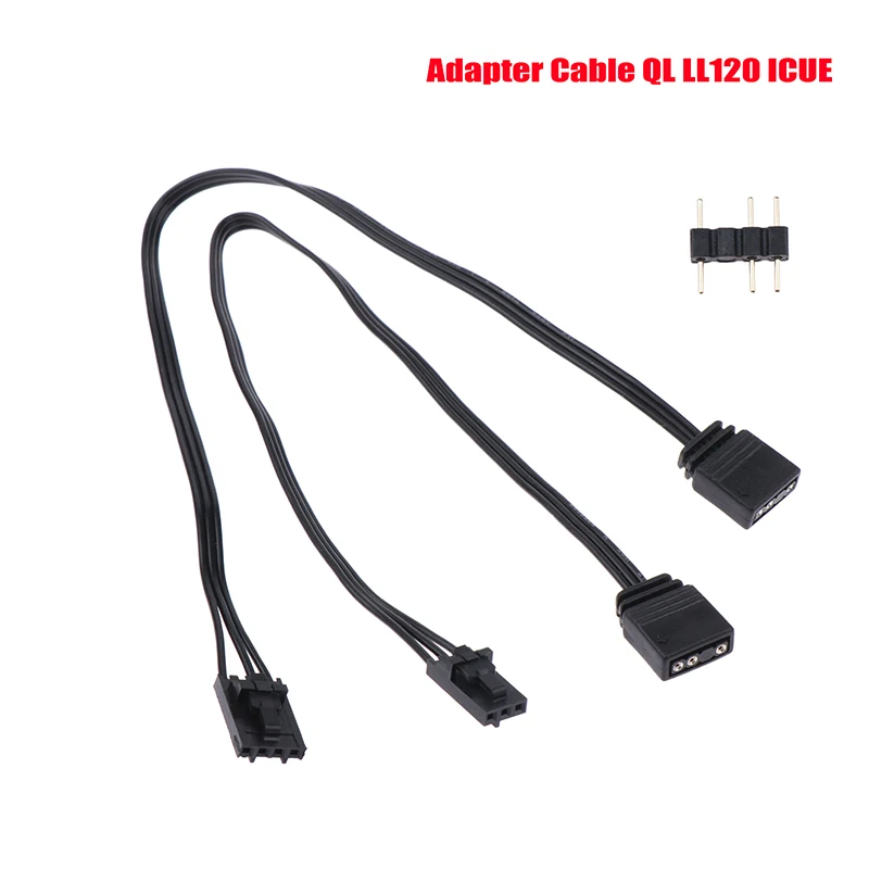 Cable adaptador para Corsair RGB a ARGB estándar, conector adaptador de 4 pines, 3 pines, 5V, línea adaptadora de controlador de barco pirata QL LL120 ICUE