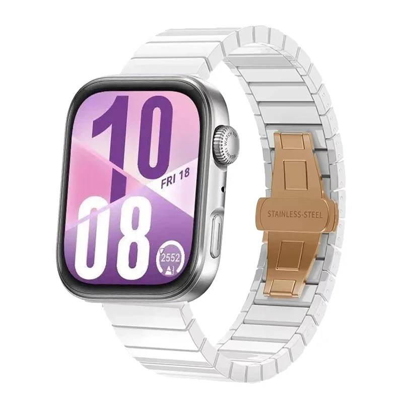 Correa de cerámica de lujo para Huawei Watch Fit 3 Fit 4 4Pro, Correa de reloj para Huawei Watch Fit 4 Pro, pulsera para hombres y mujeres - imagen 3