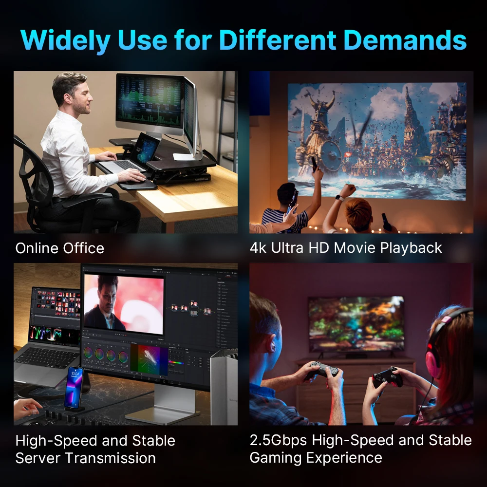 Tarjeta de red FENVI 2,5G PCIE a RJ45 para Chipset Intel I226 Gigabit Ethernet puertos duales 100/1000/2500Mbps adaptador de red para PC - imagen 4