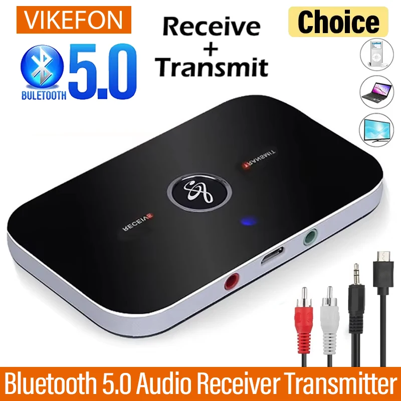 Transmisor receptor de Audio Bluetooth 5,0, batería de 300Mah, conector auxiliar de 3,5mm, adaptadores inalámbricos de música estéreo para TV, coche, PC y auriculares - imagen 2