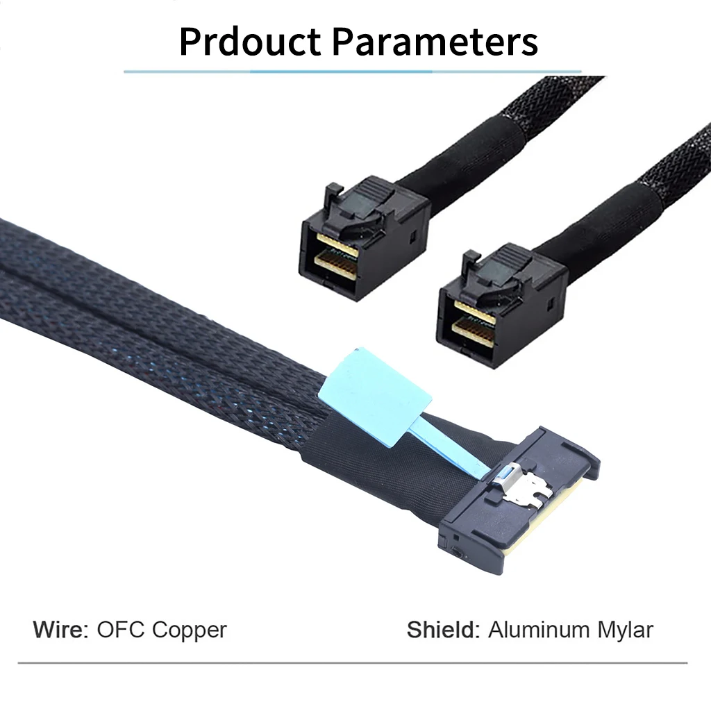 PCIE Gen5 MCIO 8X 8i a 2x MINI SAS HD SFF-8643 Cable de conexión para cable adaptador de servidor - imagen 4