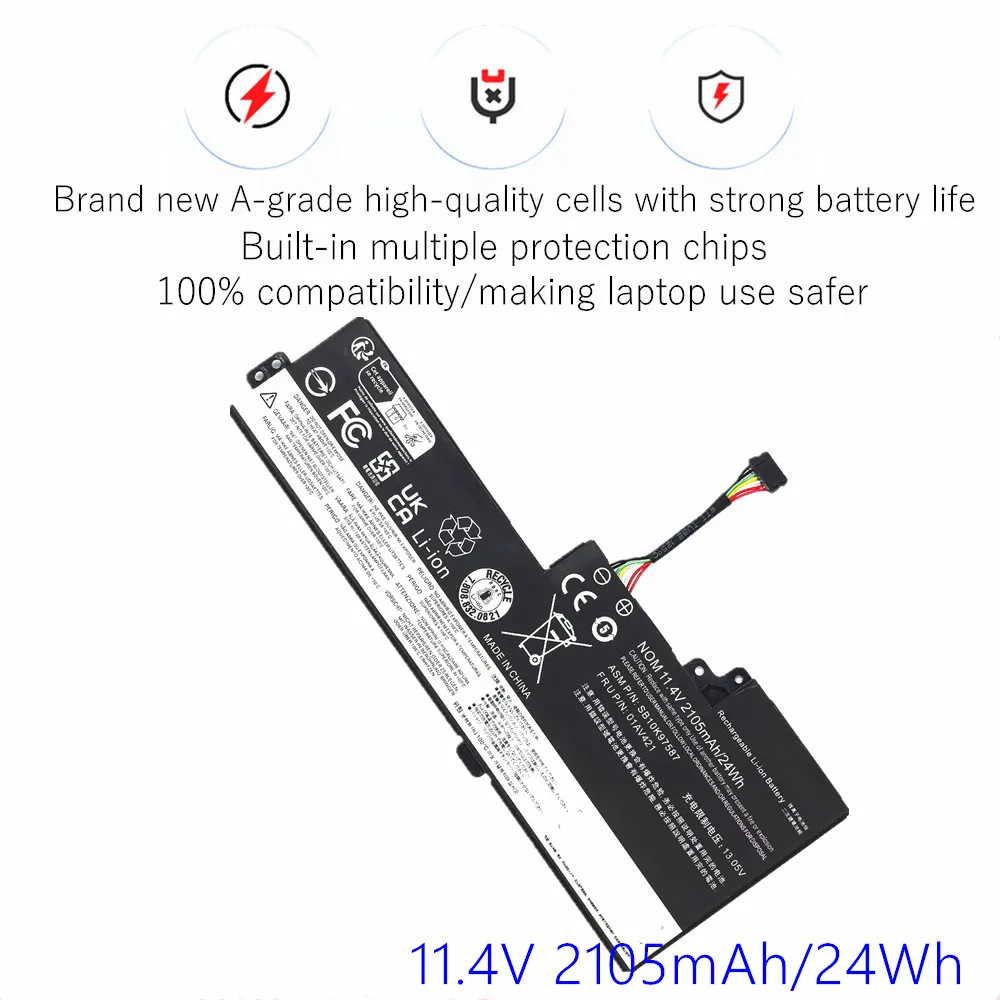 01AV420 batería del ordenador portátil para Lenovo ThinkPad T480 T470 A485 A475 TP25 01AV421 01AV419 01AV489 SB10K97578 SB10K97576 SB10K97577 - imagen 5