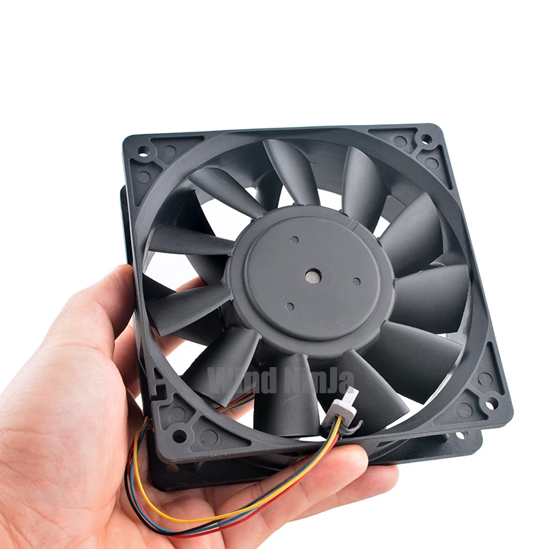 Ventilador de refrigeración de alta velocidad para superordenador, ventilador de 12cm, 120mm, 120x120x38mm, DC12V, 4.80A, 5500rpm, rodamiento de bolas Dual - imagen 5