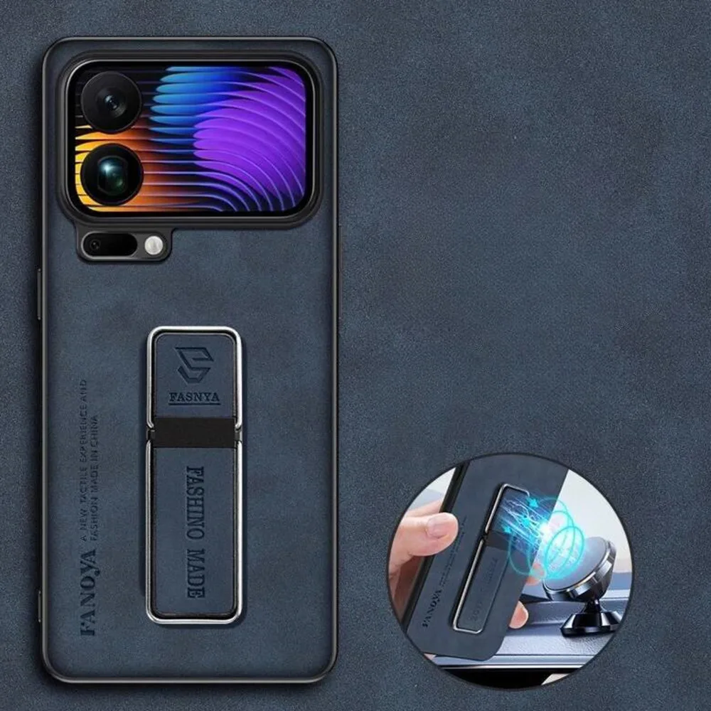 Para Xiaomi 17 pro max funda de lujo de cuero PU soporte magnético funda protectora trasera para Xiaomi Mi 17 15T 15TPro carcasa de teléfono - imagen 2