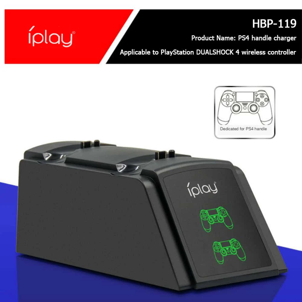 Estación de carga rápida para mando de PS4, soporte de cargador Dual con indicador de estado para Playstation 4, PS4 Slim, PS4 Pro - imagen 4