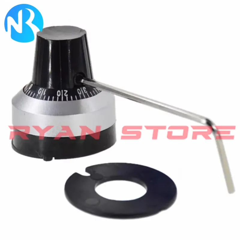1 Uds 3590S 6,35mm 4mm perilla de escala de precisión perilla de potenciómetro equipada con potenciómetro multivuelta para WXD3-13 RV24YN - imagen 5