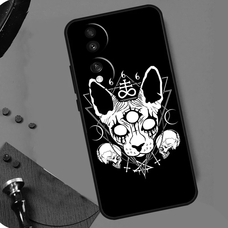 Funda de teléfono satánica Sphynx para Honor, 90 Lite, 70, 50 Magic, 5, 6 Pro, X6, X7, X8, X9, X6a, X7a, X8a, X9a, X9b, X8b - imagen 4