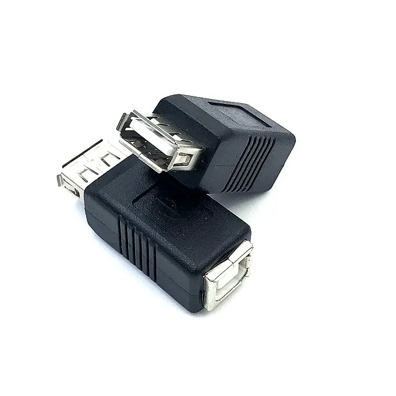 USBA hembra a B hembra impresión cabeza de conversión hembra USB2.0 A hembra a cuadrado adaptador de enchufe de escáner hembra