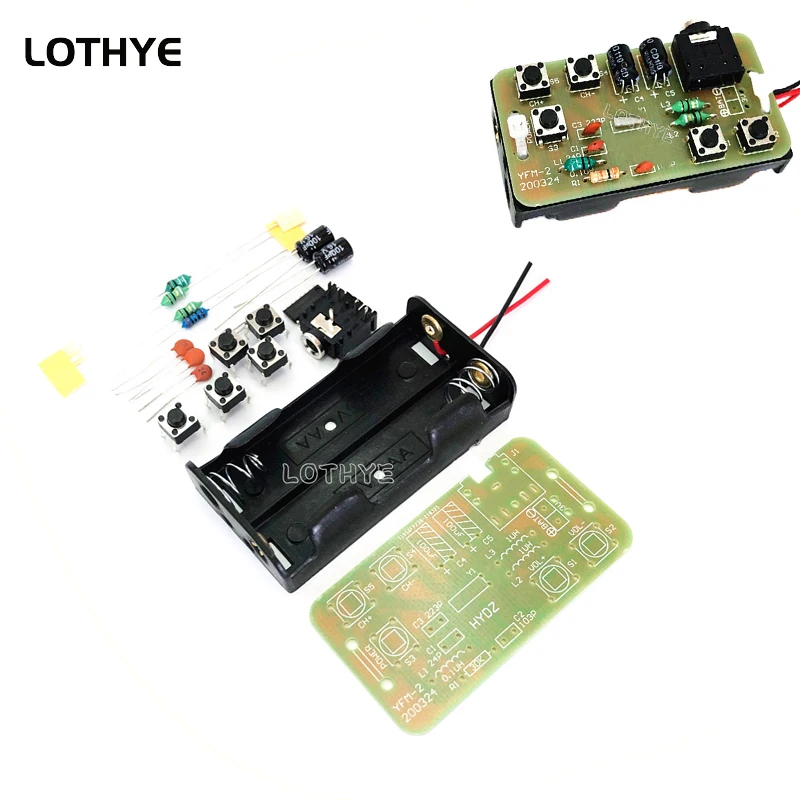 Kit de montaje de Radio DIY, piezas de Radio simples estéreo FM, 2,7-3,3 V, Kit electrónico DIY, Kit de insignia de enseñanza 76--108MHz - imagen 2