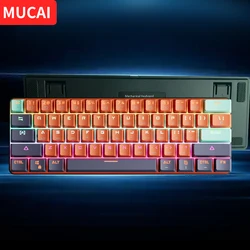 MUCAI Teclado Mecánico Gaming Retroiluminado LED Switches Rojo USB-C