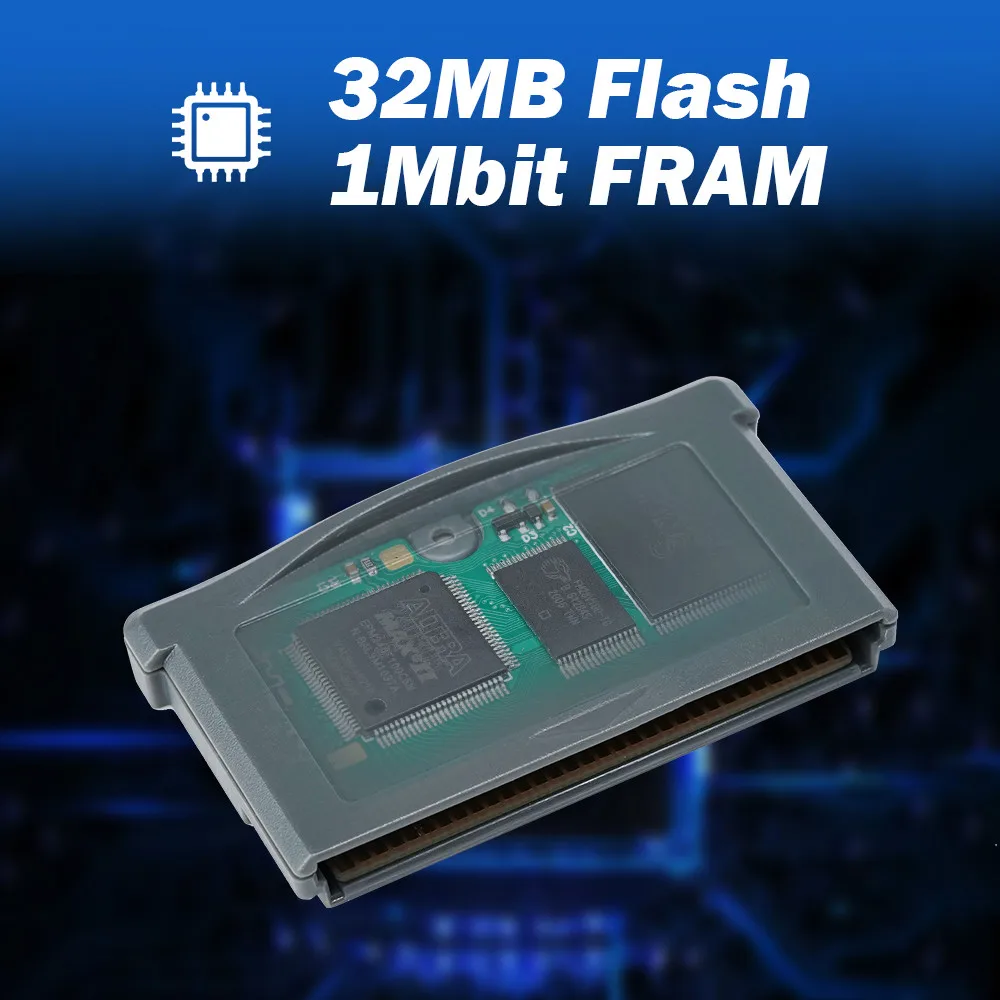 Cartucho de juego reprogramable de Gameboy Advance, tarjeta de memoria Flash de 32MB, Compatible con consolas GBA/GBM/GBASP/ND/Analogue Pocket