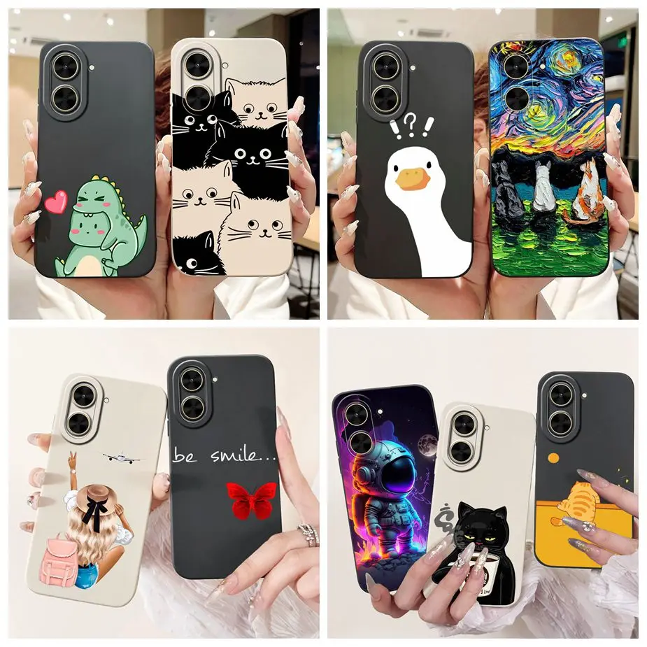 Para Xiaomi Redmi A5 4G funda Poco C71 Linda funda de dibujos animados de moda suave TPU mate funda de teléfono para Xiaomi Poco C71 RedmiA5 NFC Fundas