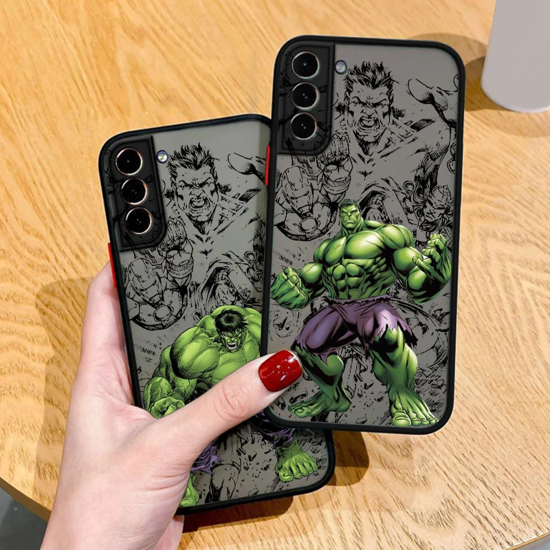 Funda de teléfono translúcida esmerilada para Samsung, vengadores, Hulk, S24, S23, S22, S21 Ultra, S20 FE, Note 20 Lite Plus - imagen 3