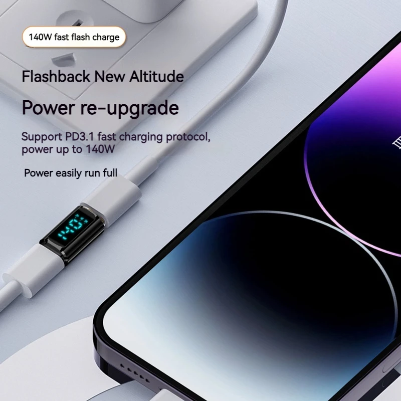 Pantalla Digital USB 4,0 de 140W, adaptador OTG tipo C de 40Gbps, 8K @ 60Hz, Cable de vídeo USB-C, convertidor de carga rápida para Notebook, Macbook y teléfono - imagen 5