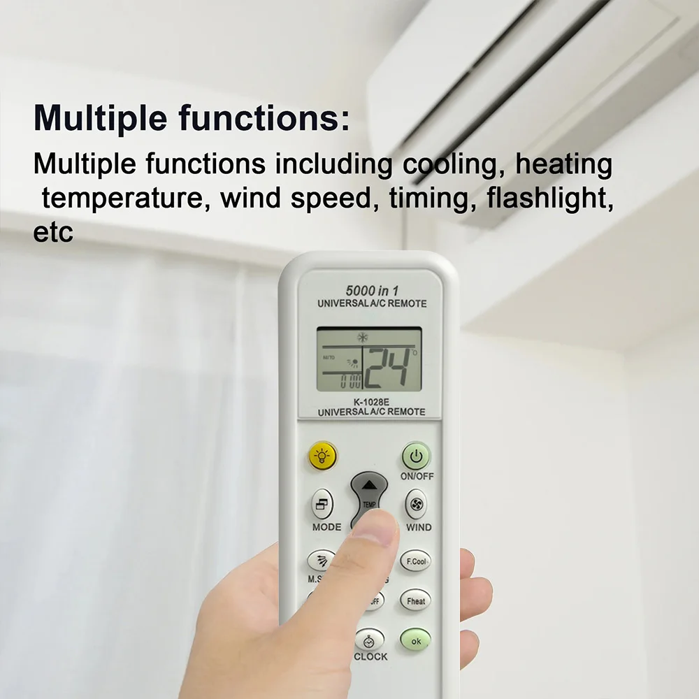 Control remoto de aire acondicionado Universal 5000 en 1 para LG Gree Midea Toshiba Haier Daikin Hitachi Sharp Panasonic Samsung Sanyo - imagen 4