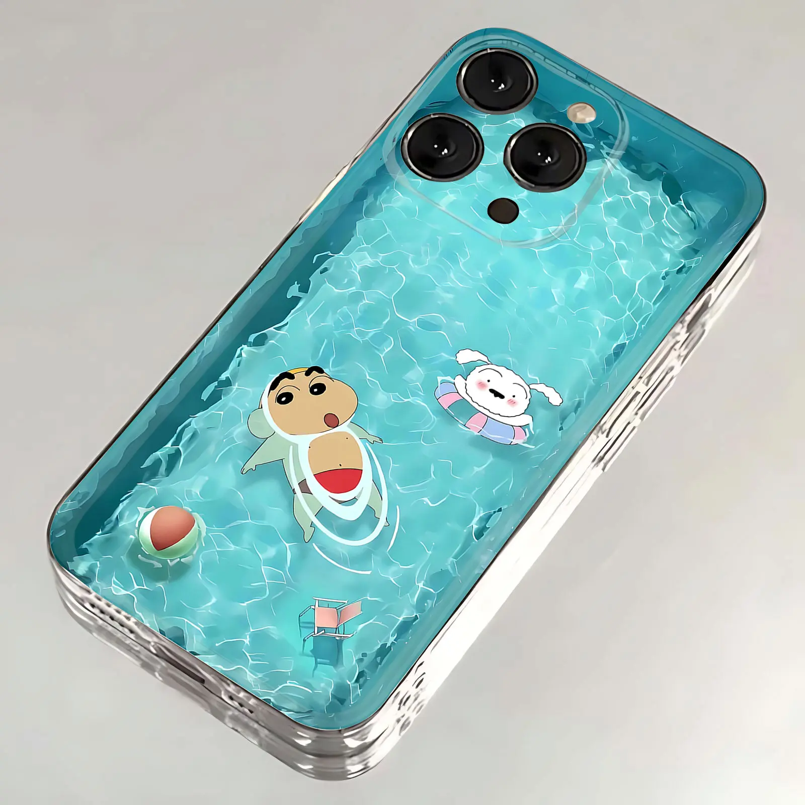 Funda de teléfono divertida para natación Shin-chans para crayones-VIVO Y28 V30e Y75 Y03 Y36 Y100 Y17s Y76 Y22s Y16 Y50 Y21 Y20 V29 V23e V21e 5G - imagen 5