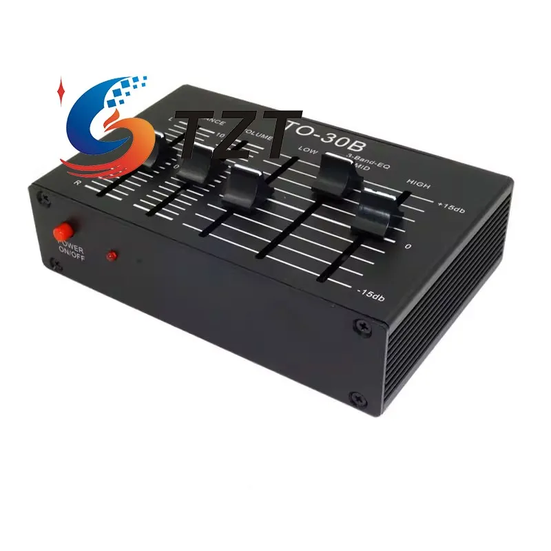 TZT TO-30B tono de Audio estéreo ecualizador de agudos/medios/bajo NE5532 amplificador operacional HiFi fuente de alimentación de refuerzo aislada integrada - imagen 3