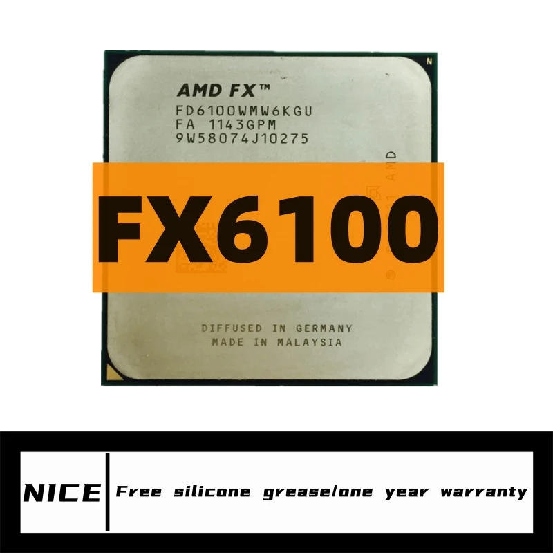 Fx-series-procesador de CPU de seis núcleos, FX-6100 FX 6100 FX6100 3,3 GHz, FD6100WMW6KGU Socket AM3 +